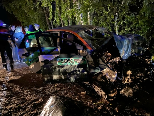 Каршеринговое авто влетело в дерево в Казани, погиб пассажир