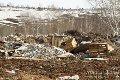 Несанкционированная свалка в Советском районе Казани