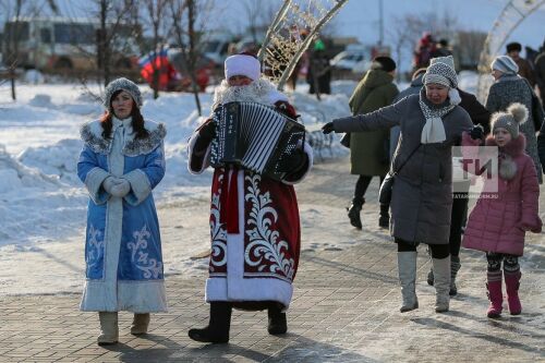 Новогодние гуляния «В мире животных» перед Дворцом земледельцев