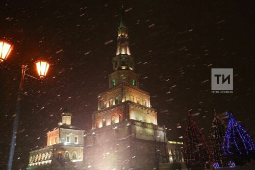 Снегопад в Кремле