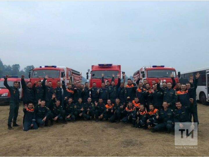 Татарстанские пожарные, помогавшие тушить лесные пожары в Мордовии, возвращаются домой