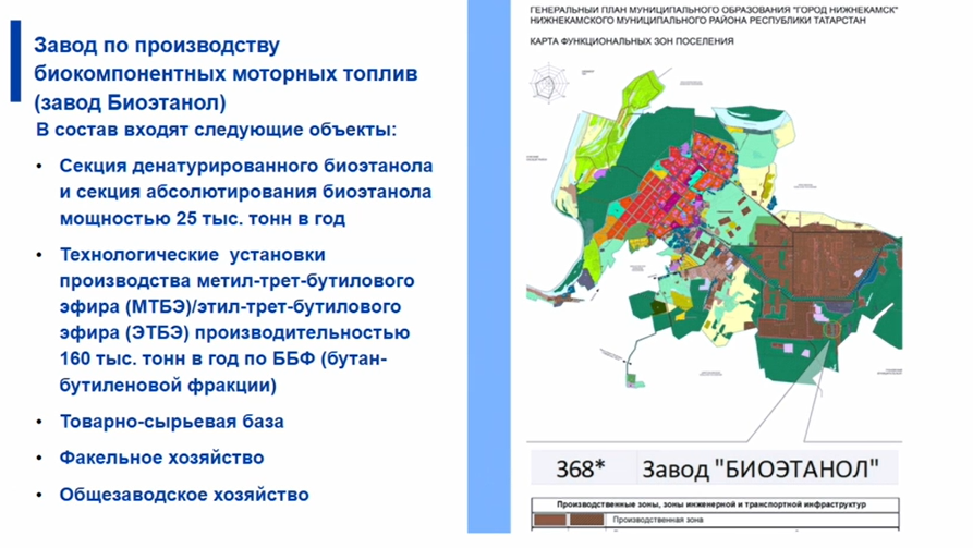 В Нижнекамске появится завод по производству биокомпонентов моторных топлив